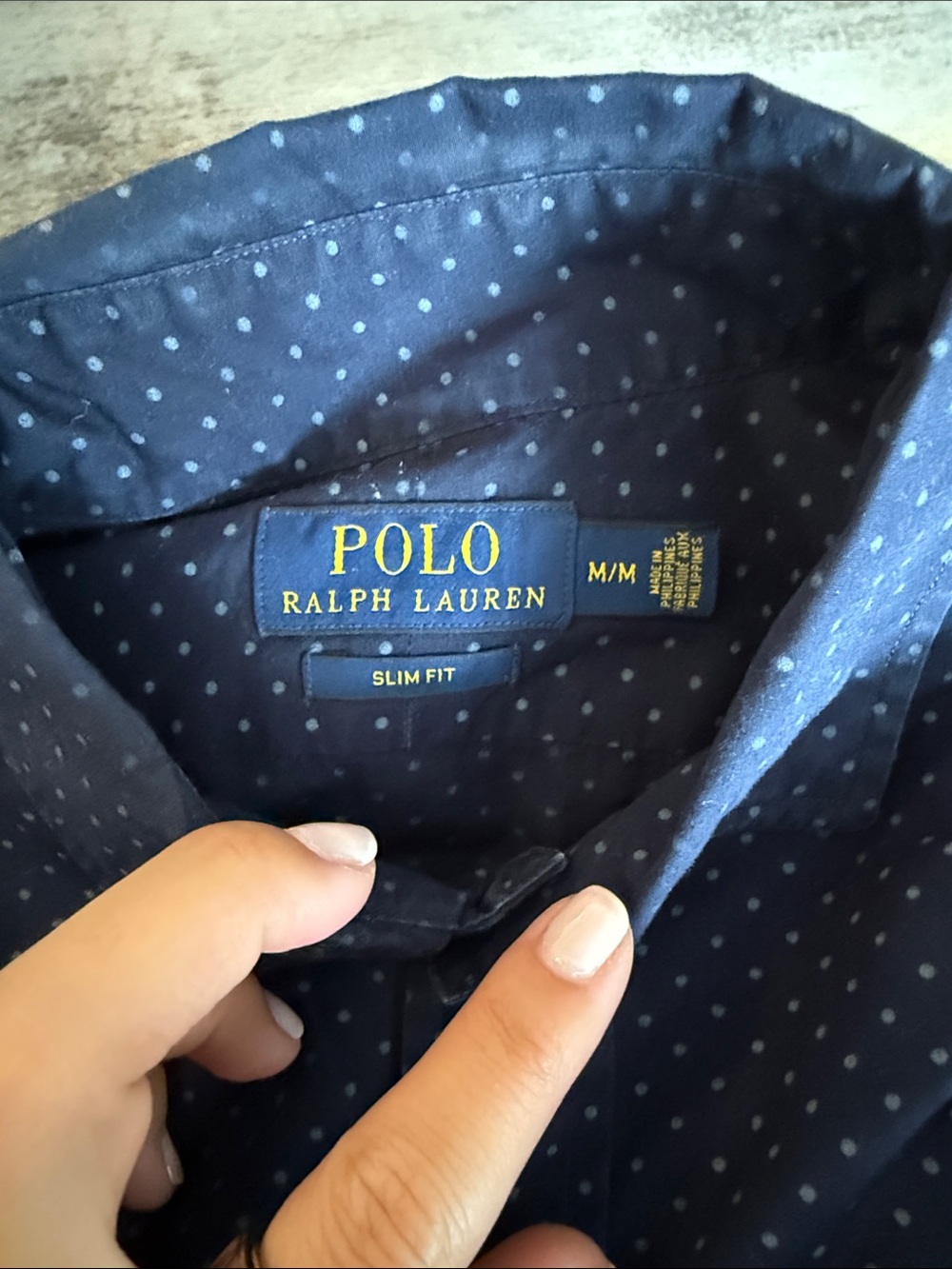 Polo by Ralph Lauren Navy Microdot Button-Up Shirt